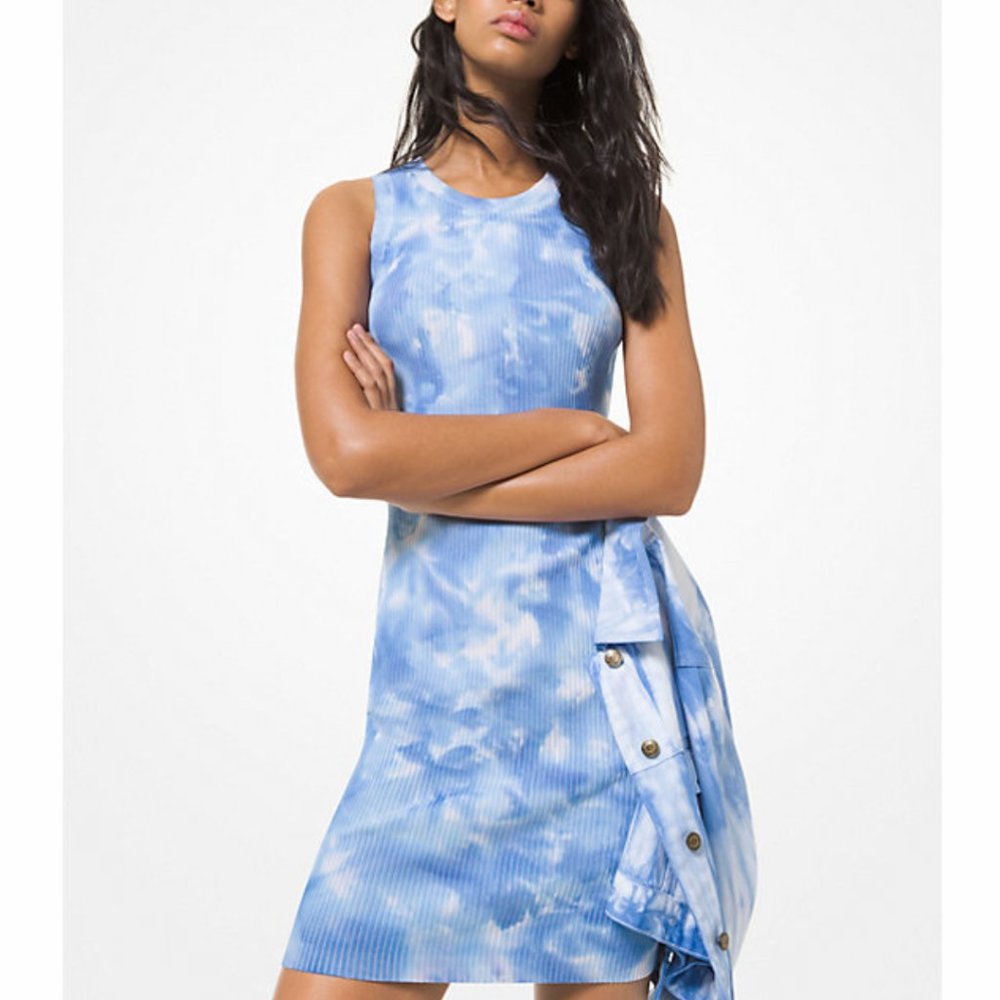 NEW Michael Kors Tie-Dyed Ribbed Tank Dress